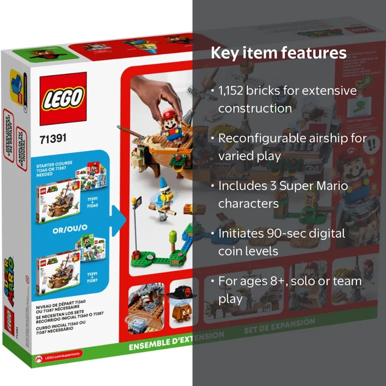 LEGO, Super Mario Bowser's Airship Expansion Set, 71391