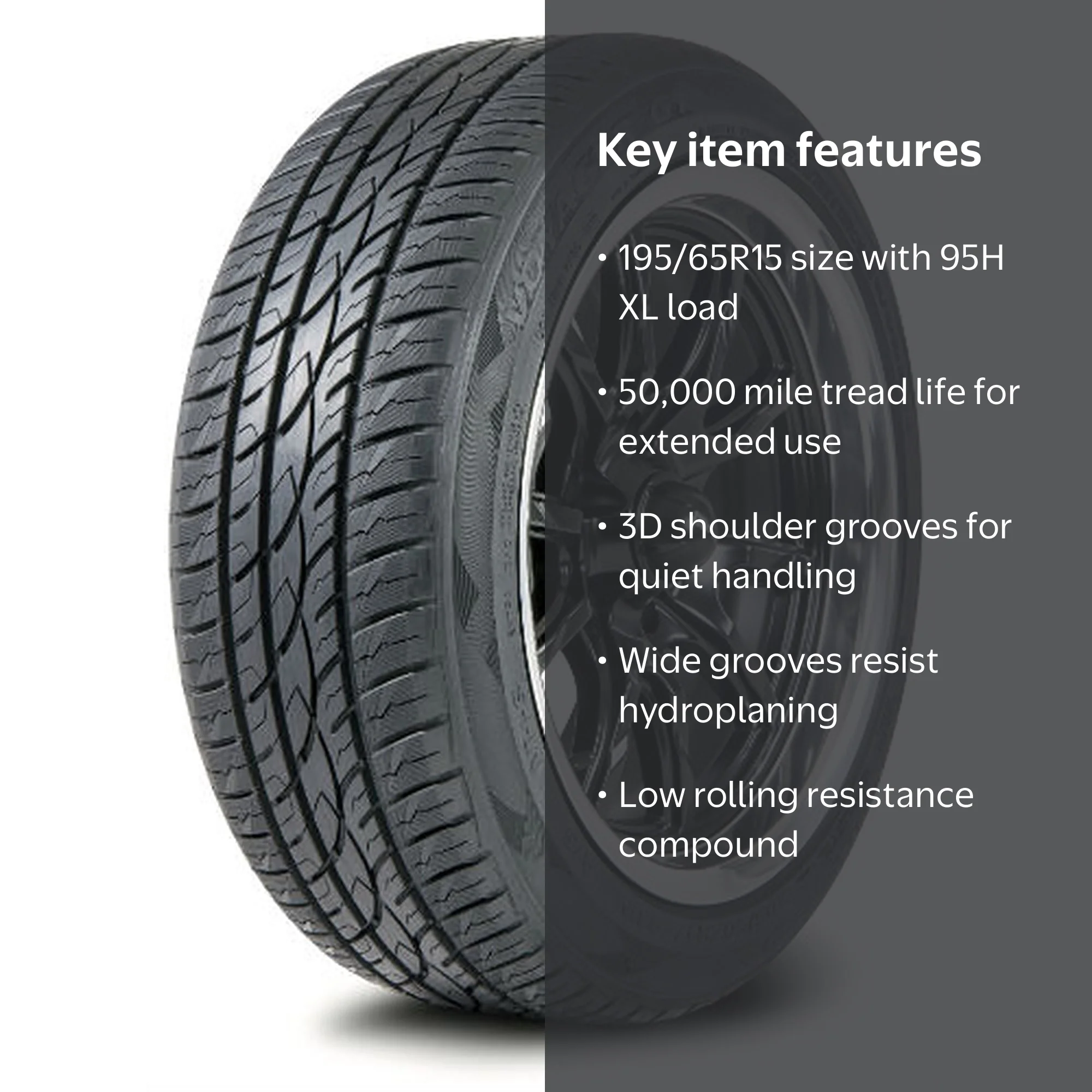 2022年製 8分山程度 ★ 195/65R15 GY GT-EcoStage Groundspeed Voyager GT All Season 195/65R15 95H XL Passenger Tire