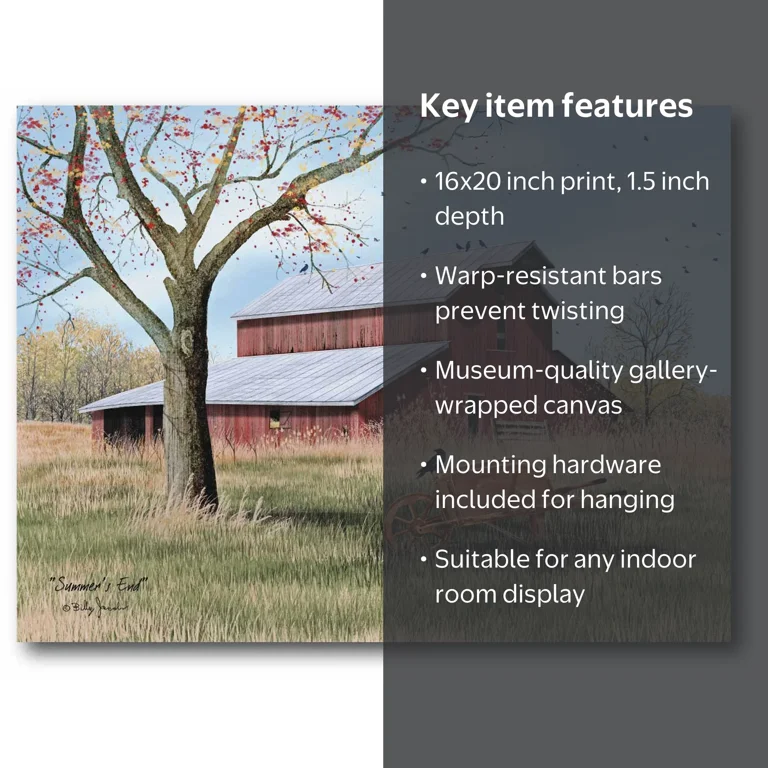 Big Old Red Barn Gallery-Wrapped Canvas Wall Art, 16x20 - Walmart.com