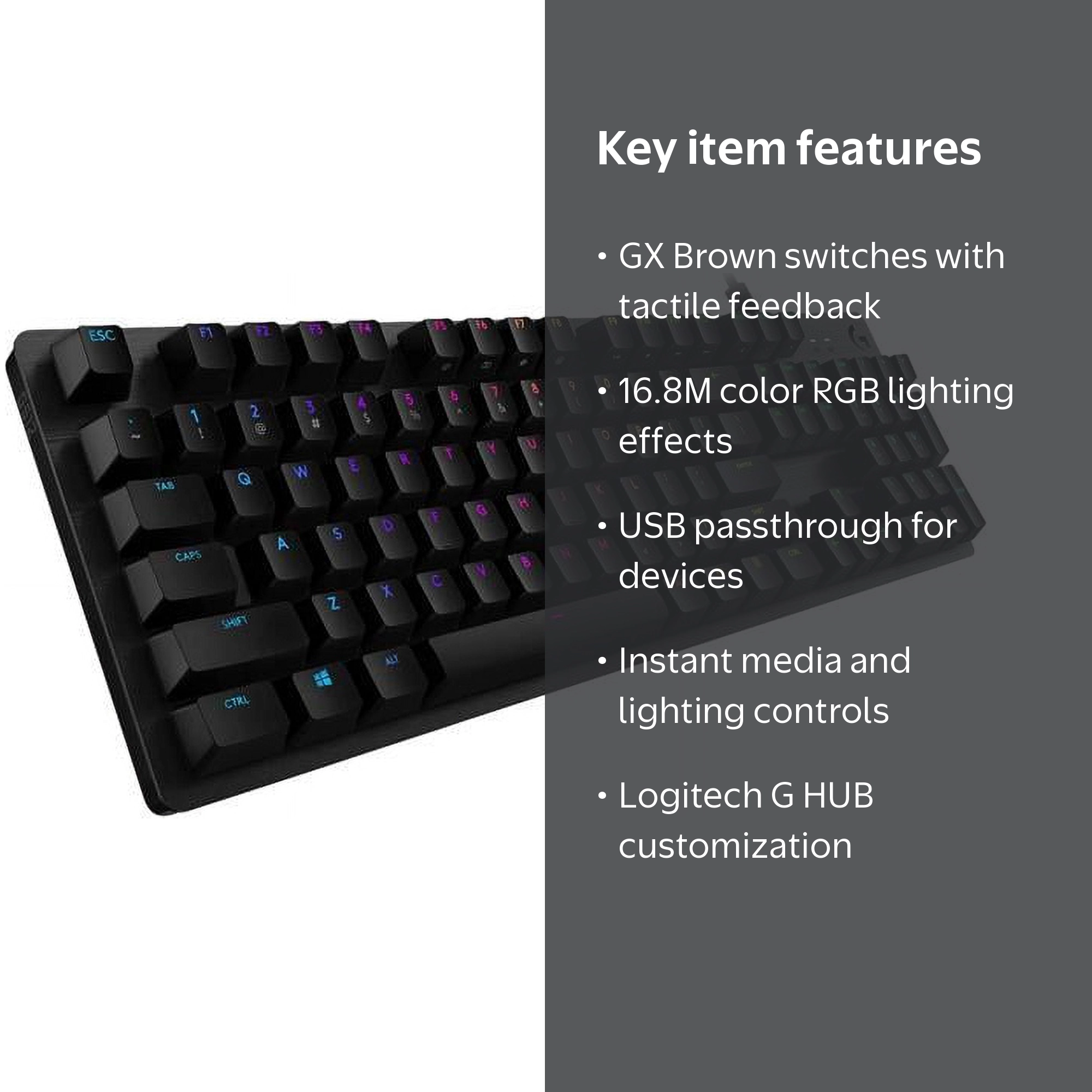 Logitech G512 CARBON LIGHTSYNC RGB Mechanical Gaming Keyboard GX