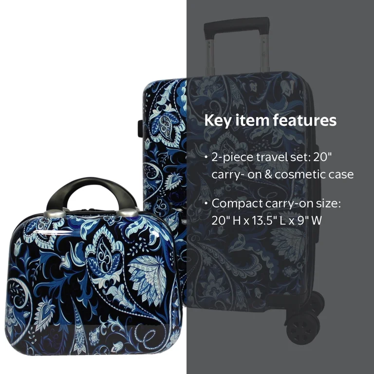 World Traveler Seasons 2-Piece Hardside Carry-On Spinner Luggage