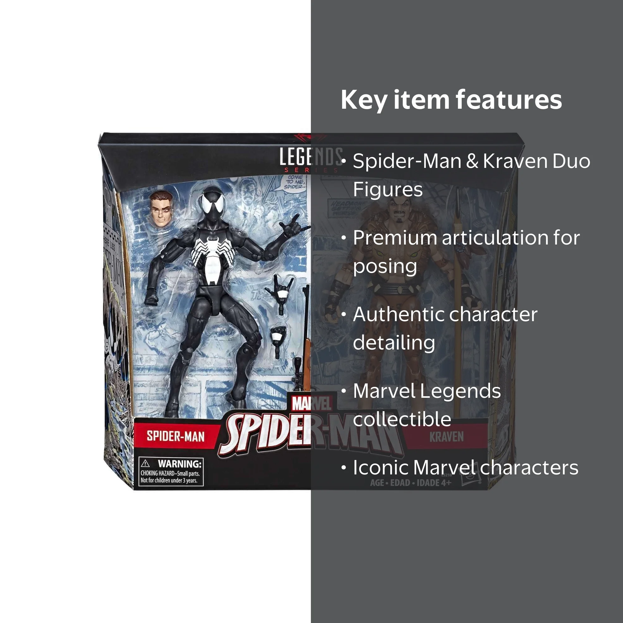 Marvel Legends Spider-Man & Kraven Action Figure 2-Pack - Walmart.com