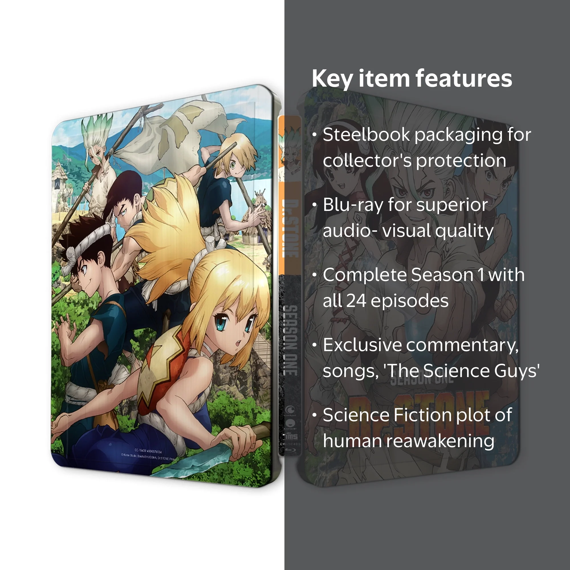 New Steelbook Dr. Stone: Season One (Blu-ray) - Walmart.com