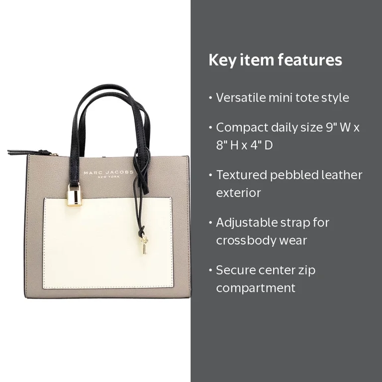 Marc Jacobs, Grind Mini Tote Crossbody Bag, M0016132, Beige