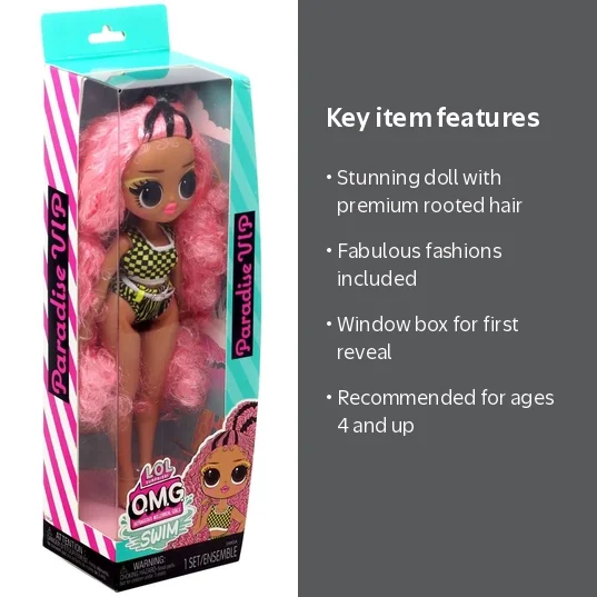 L.O.L. Surprise OMG Swim Doll - Paradise VIP with Rooted Hair