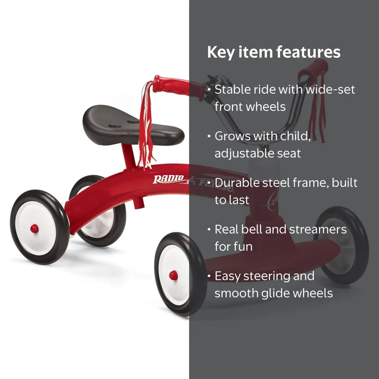Radio Flyer, Ride-On Tricycle, Scoot About, for Ages 1-3 Years
