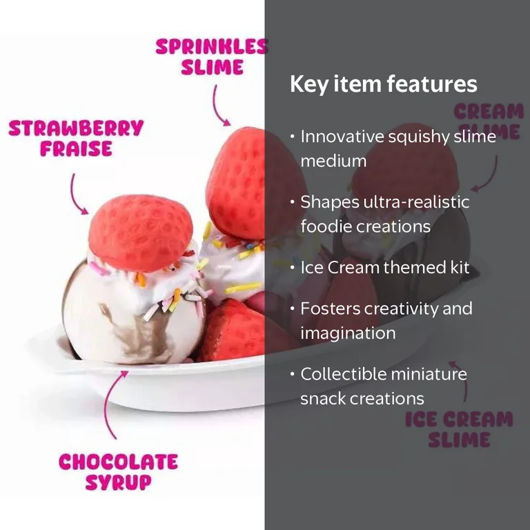 ZURU Slime Mart Ice Cream Slime Kit, Squishy Foodie Creations