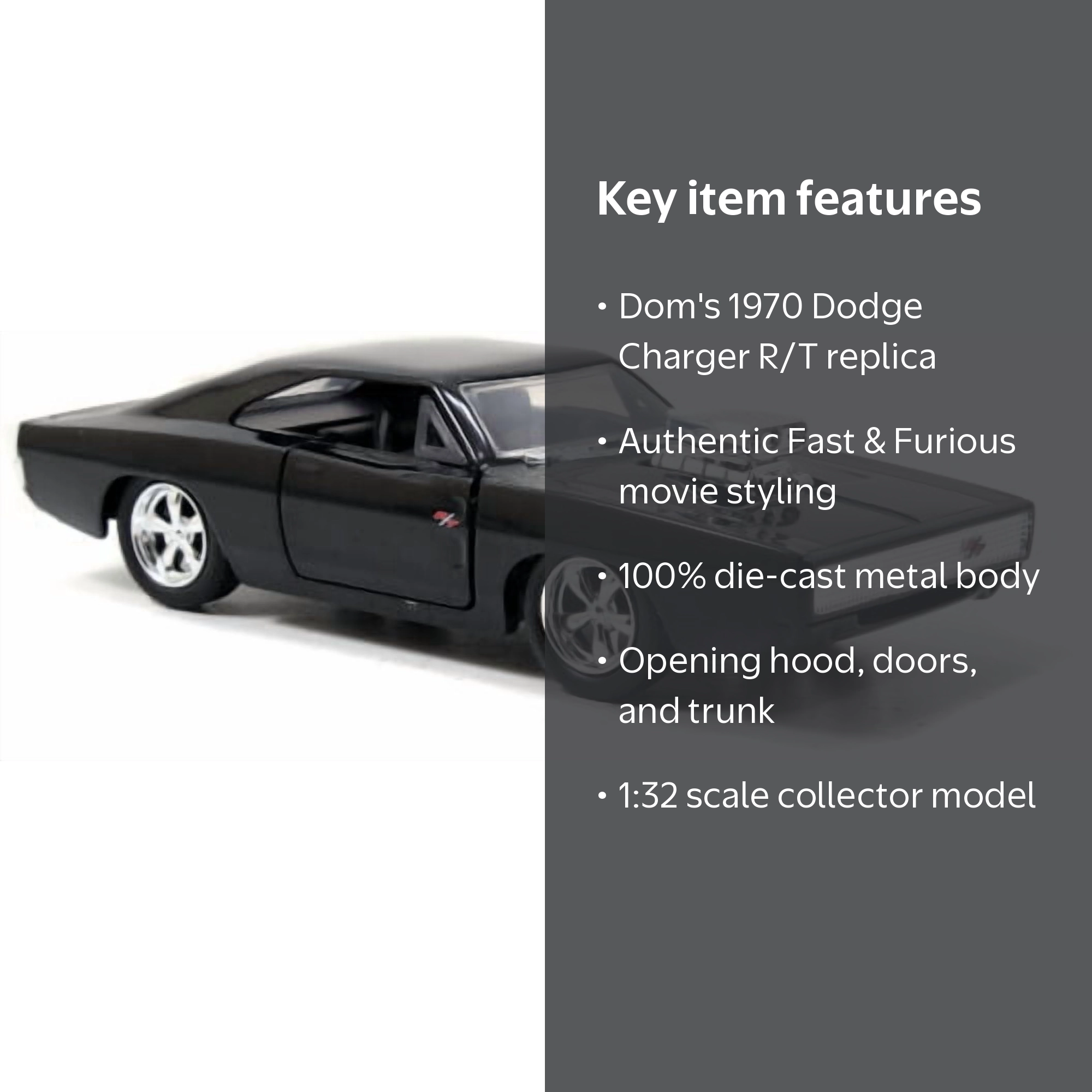Fast & Furious Collectible Toy: 1:32 Dom's 1970 Dodge Charger R/T