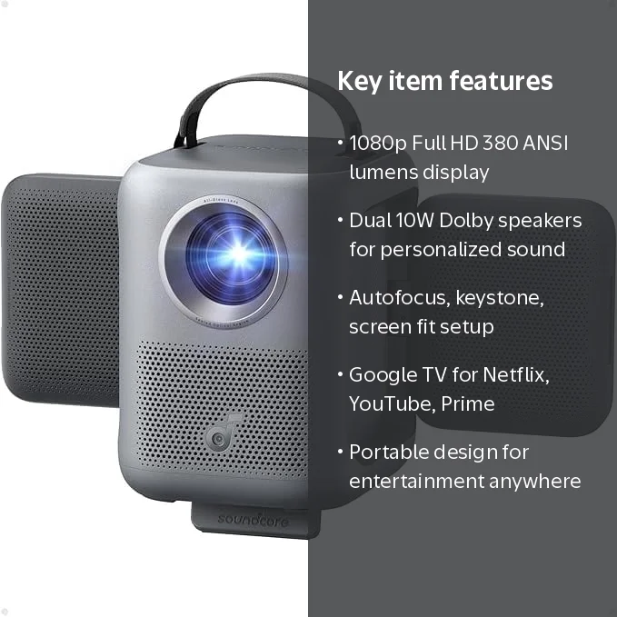 soundcore Nebula P1i Smart Projector with WiFi and Bluetooth