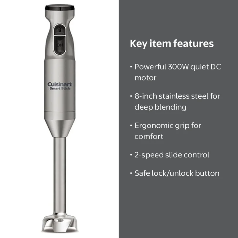 Cuisinart, Smart Stick® Hand Blender, Silver, 300W, 2-Speed