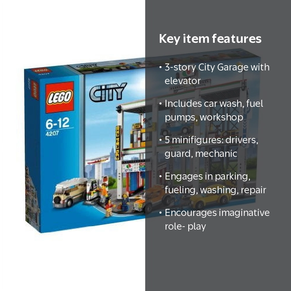 LEGO City Garage (4207) with 5 Minifigures Interlocking Block