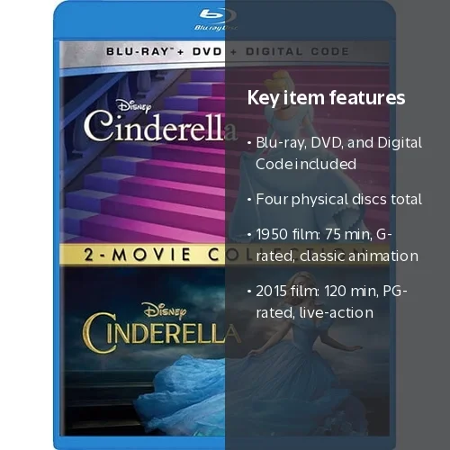 Cinderella (1950) / Cinderella (2015) (Blu-ray + DVD + Digital