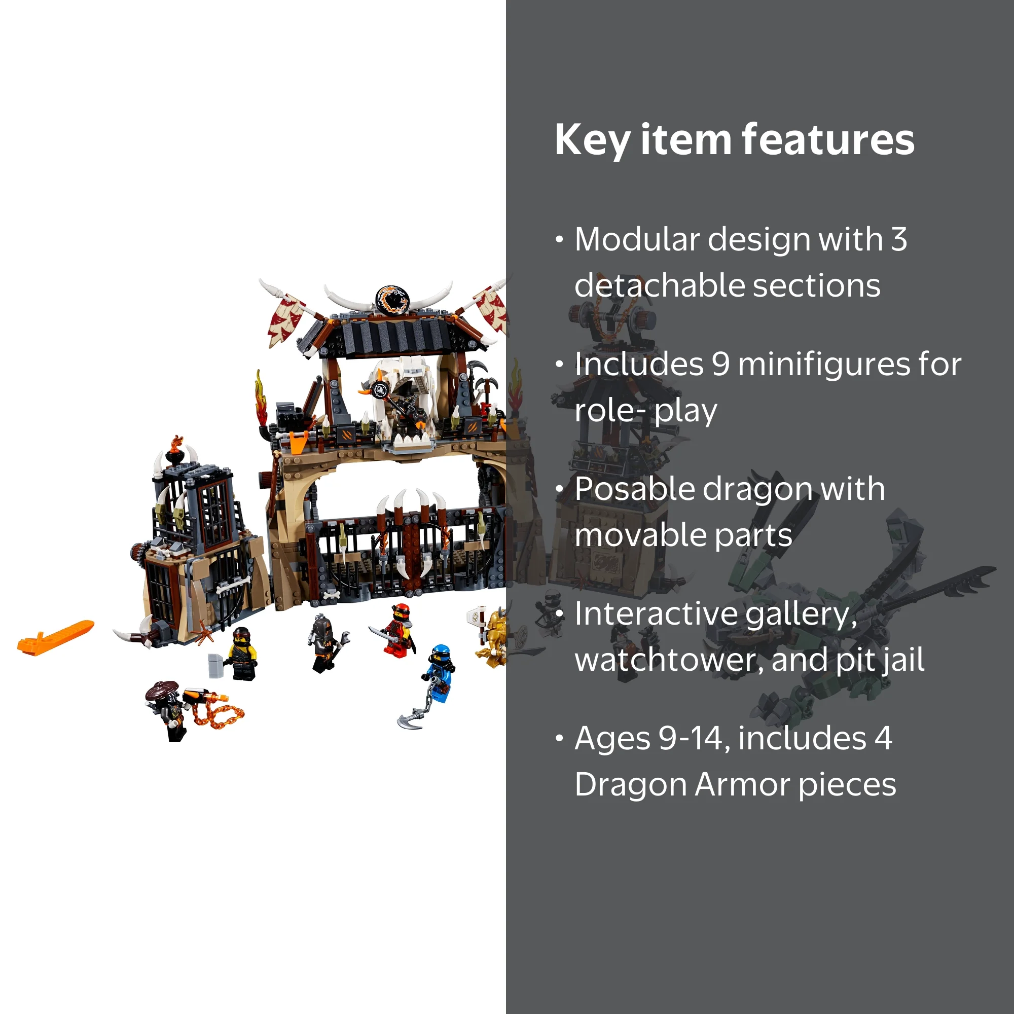LEGO Ninjago Dragon Pit 70655 Ninja Dragon Building Toy - Walmart.com