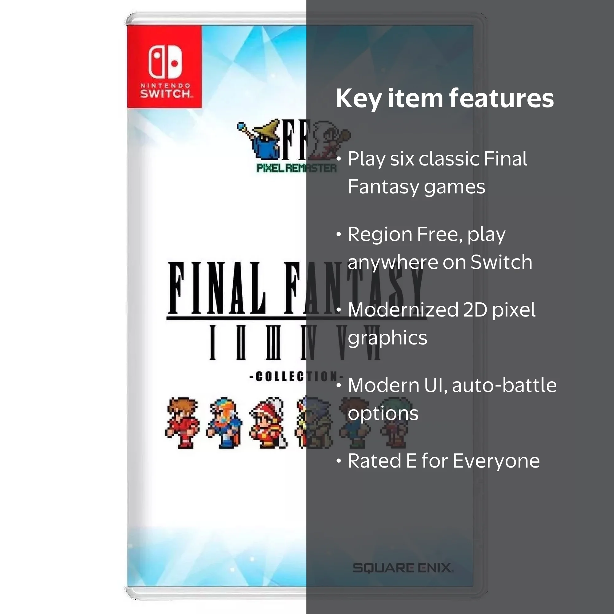 Final Fantasy I-VI Pixel Remaster Collection 1-6 - Nintendo Switch