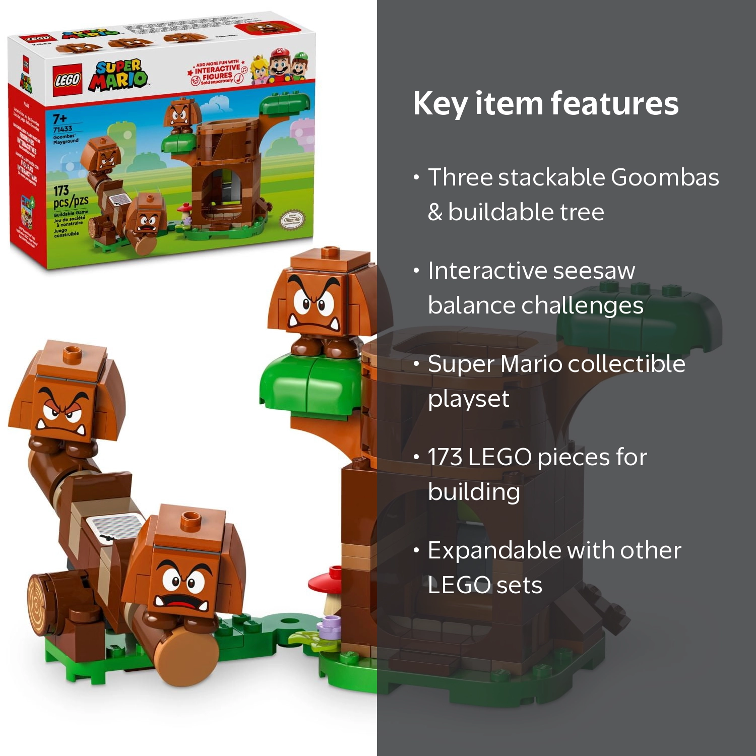 LEGO, Super Mario Toys, Goombas' Playground, 173 Pieces - Walmart.com