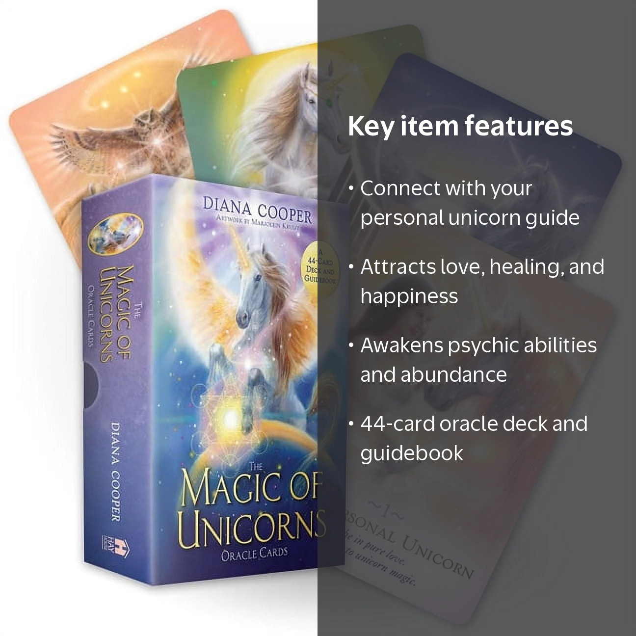 Diana Cooper, Oracle Cards, The Magic of Unicorns, 44-Card Deck