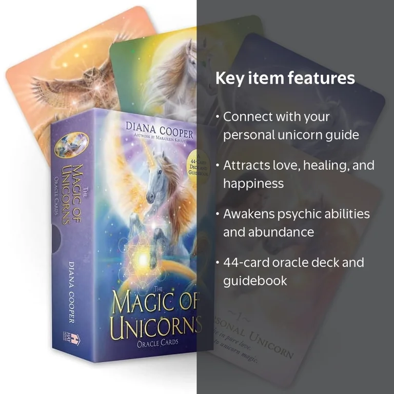 Diana Cooper, Oracle Cards, The Magic of Unicorns, 44-Card Deck