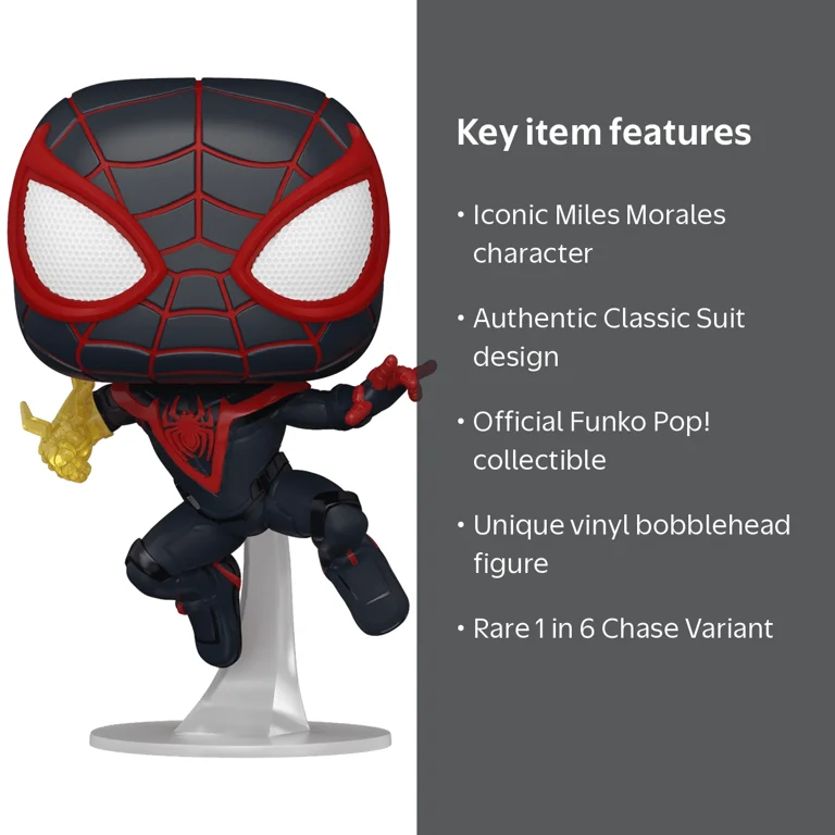 Funko POP! Miles Morales Classic – Spider-Man Vinylvlinder Met Chase Variant, 9 Cm