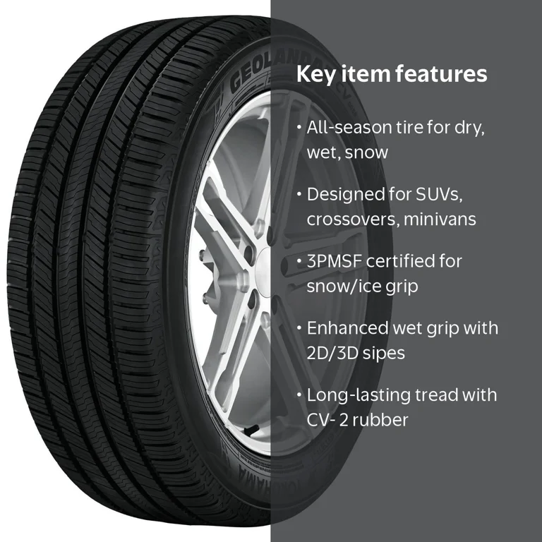 Yokohama Geolandar CV G058 108V BW All Season Tire, 235/65R17XL