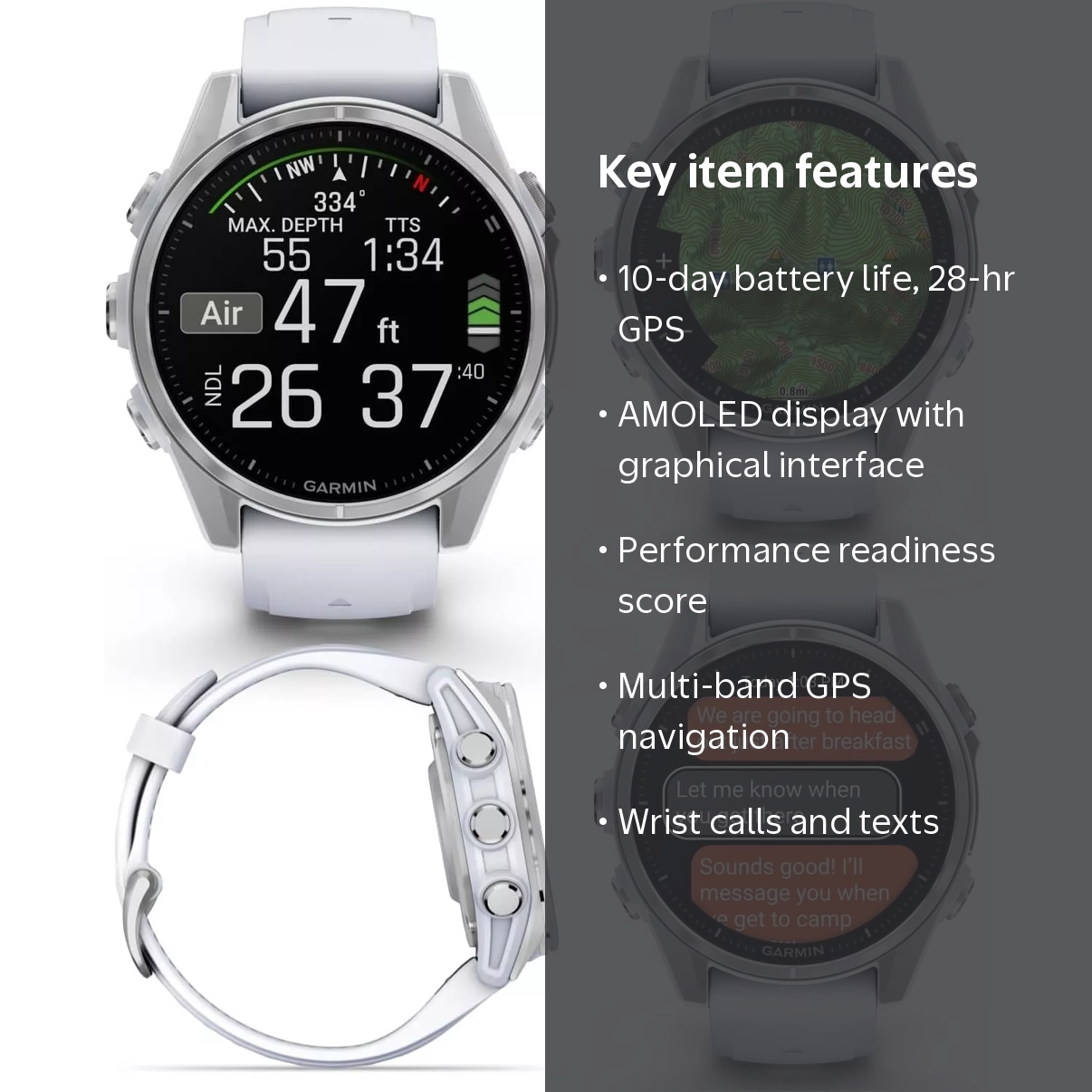 Garmin Fenix 8€“ 43 mm, AMOLED Multisport GPS Smartwatch, Silver
