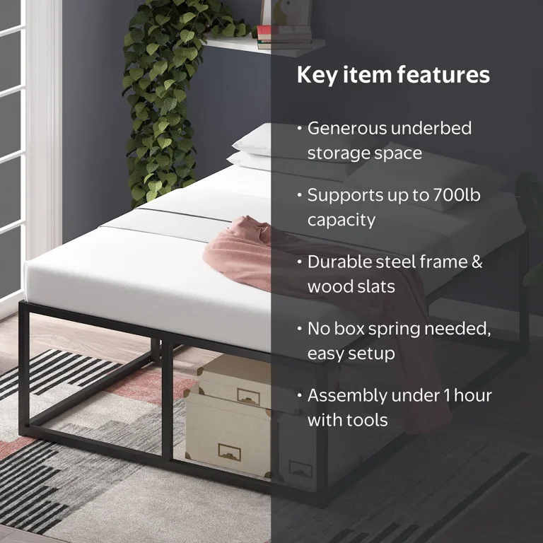 Free Shipping! Zinus Joseph 18 Inch Metal Platform Bed Frame Full