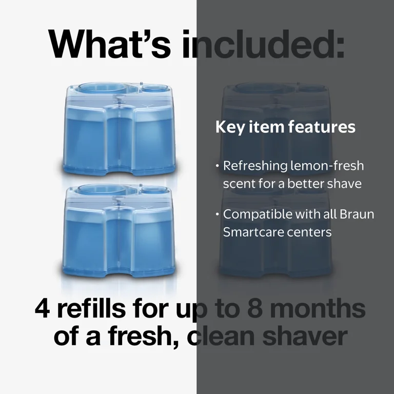 Braun Clean & Renew Electric Shaver Cleaning Cartridges