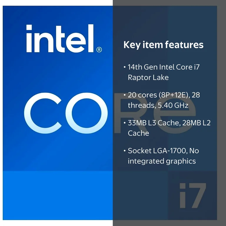 Intel, Desktop Processor, 20 Cores, Max Turbo 5.40 GHz - Walmart.com