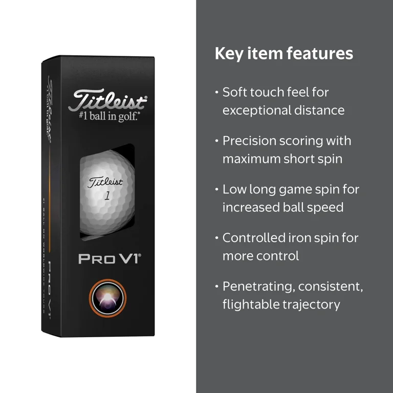 4 pack) Titleist 2025 Pro V1, 12pk, White - Walmart.com
