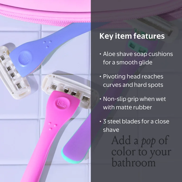 Billie, Women's Disposable Razors, 3 Ct, The Malibu Set - Walmart.com