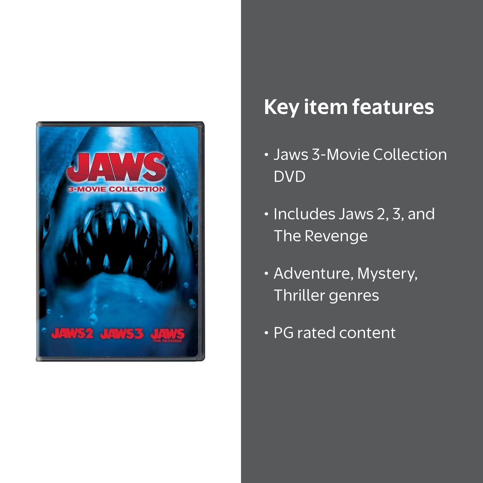 SDS, Jaws: 3-Movie Collection DVD, Includes PG Horror Thriller