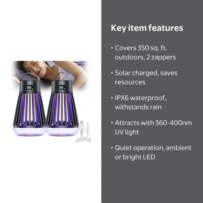 SUGARMOM Zappify 2.0 Rechargeable Mosquito Zapper, Solar