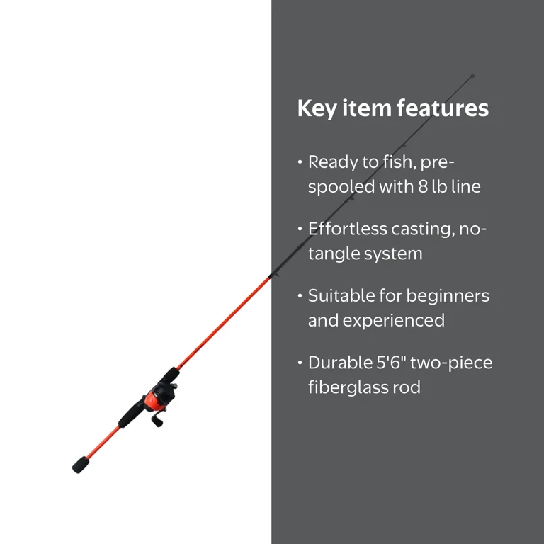 Ozark Trail Wayfarer Fiberglass Spincast Fishing Rod and Reel