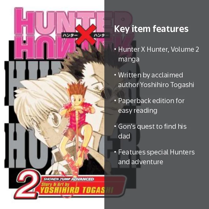 YOSHIHIRO TOGASHI, Hunter X Hunter, Vol. 2 Paperback, Adventure