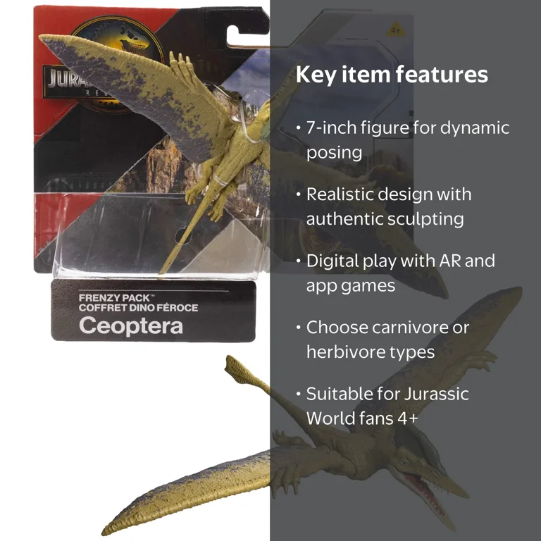 Jurassic World, Dinosaur Figure, Rebirth Frenzy Pack, Multicolor