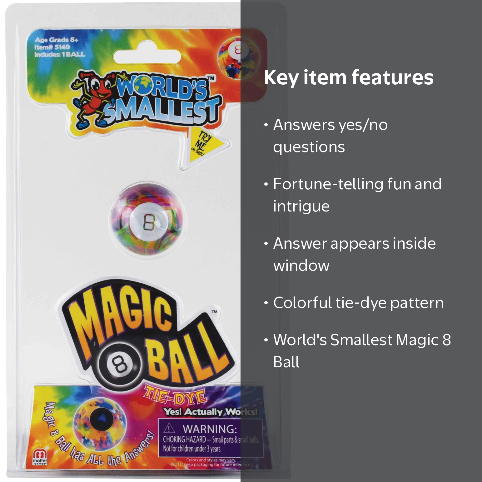 Knick Knack Toy Shack, World's Smallest Magic 8 Ball, RRK150, Tie