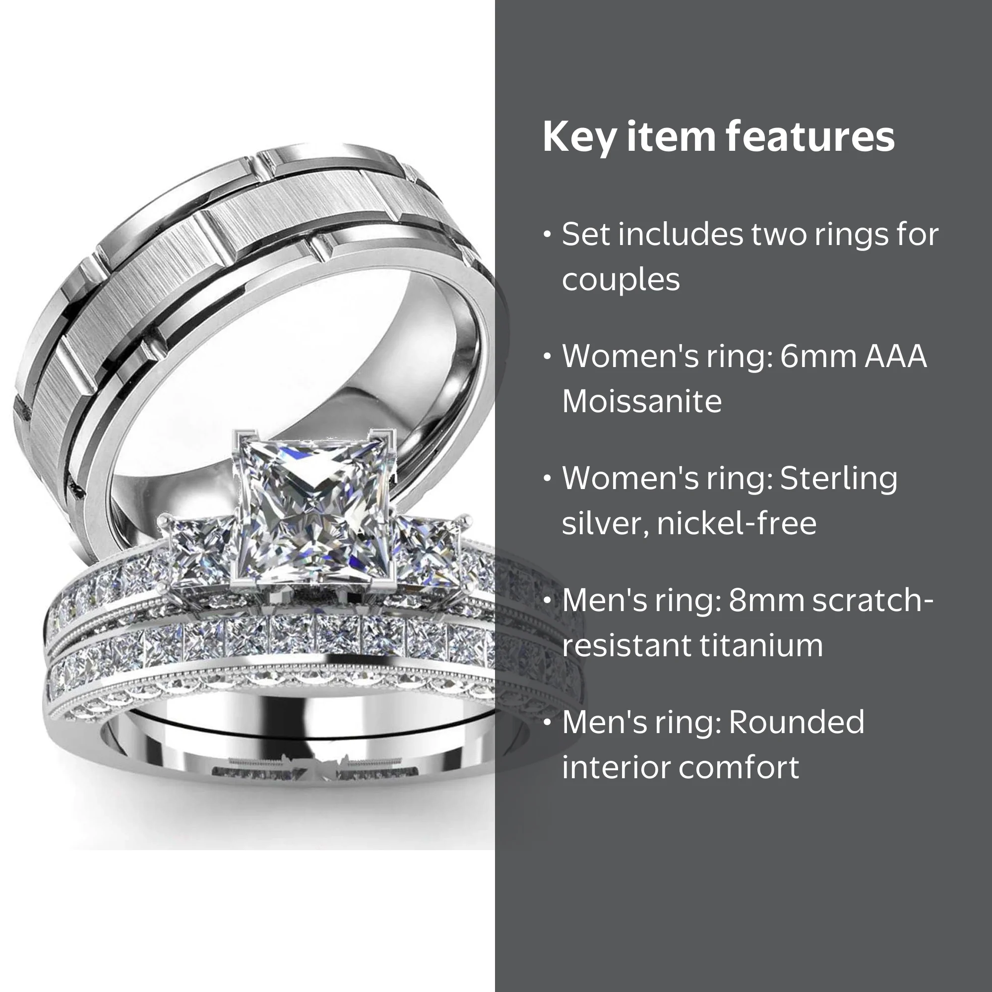 Walmart Wedding Ring Sets for Couples, His and Hers, Women's