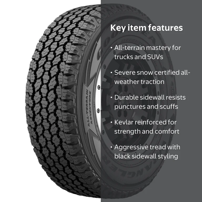 JLラングラー 純正スタッドレスタイヤ　goodyear 265/70r17 Goodyear Wrangler All-Terrain Adventure Kevlar Tire 265/70R17 115