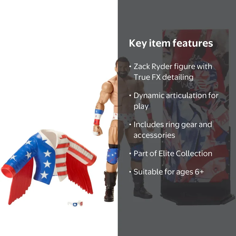 WWE フィギュア WWE Elite Collection Series # 59 Zack Ryder Action Figure