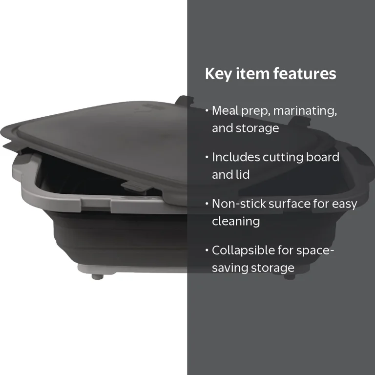 Drip EZ, Collapsible BBQ Prep Tub, XL, Includes Cutting Board