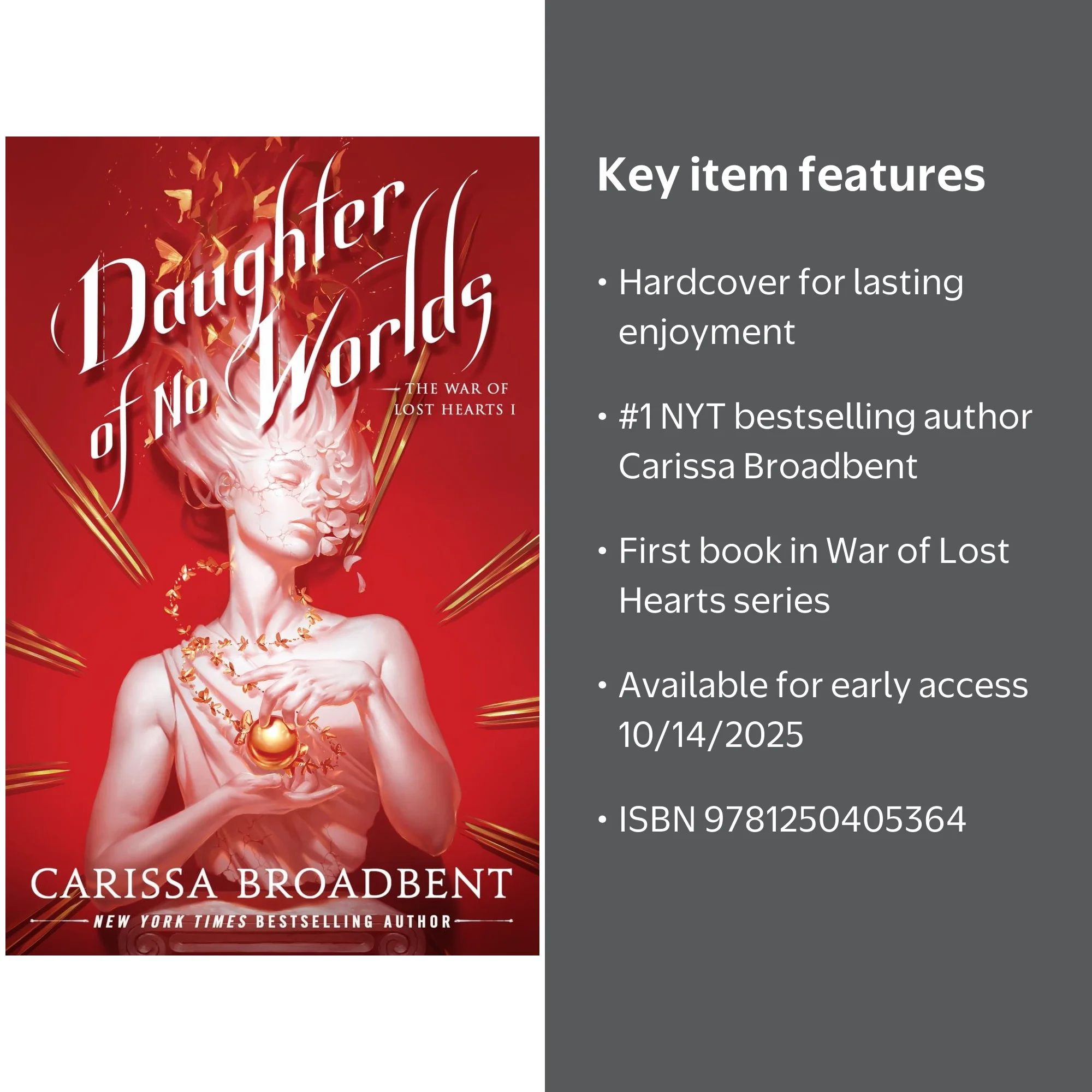 Carissa Broadbent, Daughter of No Worlds Hardcover, 9781250405364