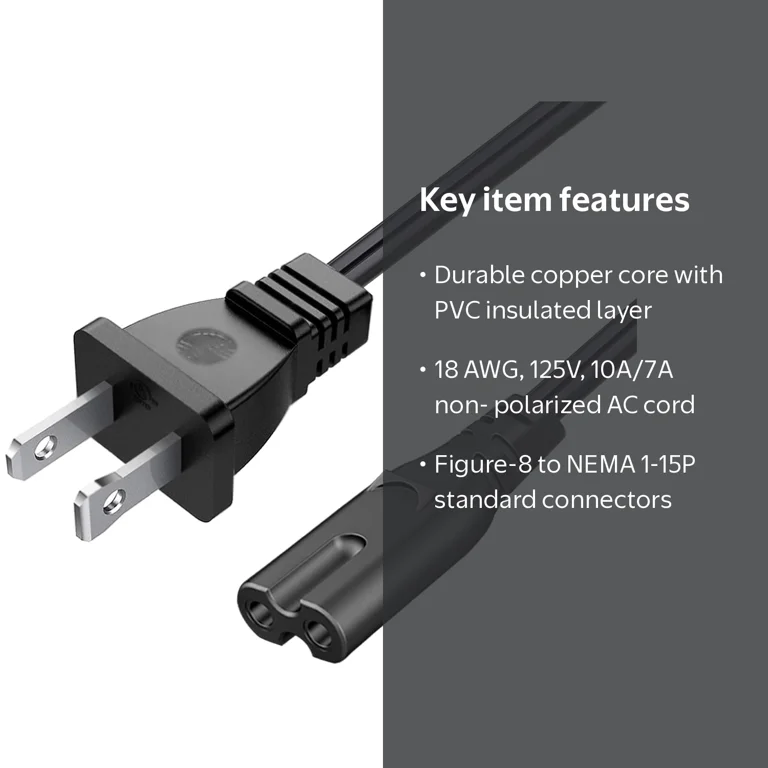 Power Cord Compatible with Epson Expression Home XP-2100 XP-4100