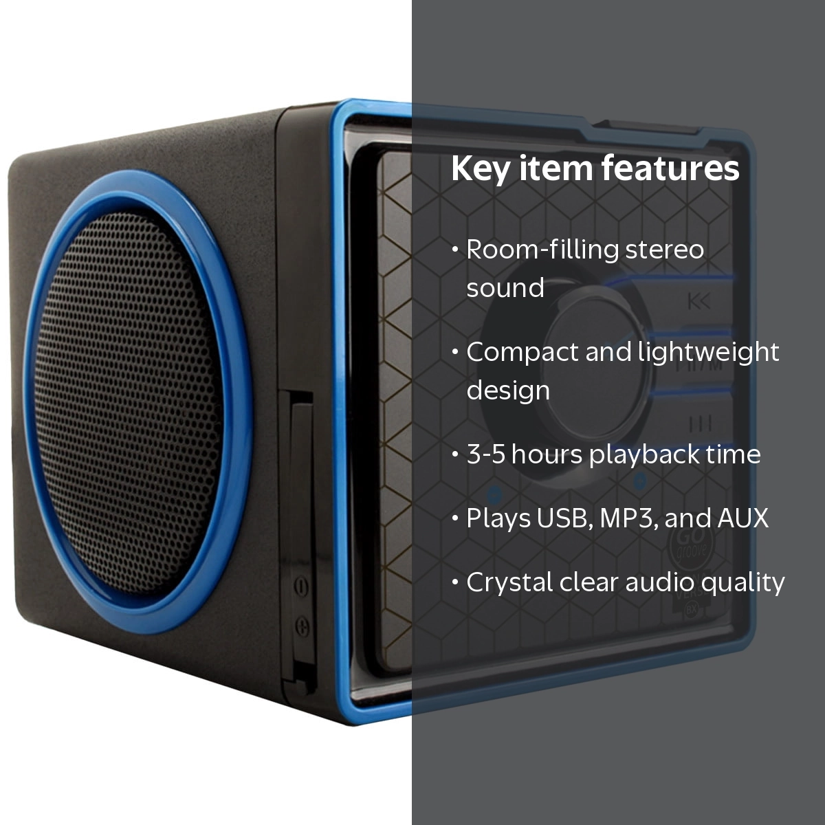 GOgroove, Portable Stereo Speaker, 5