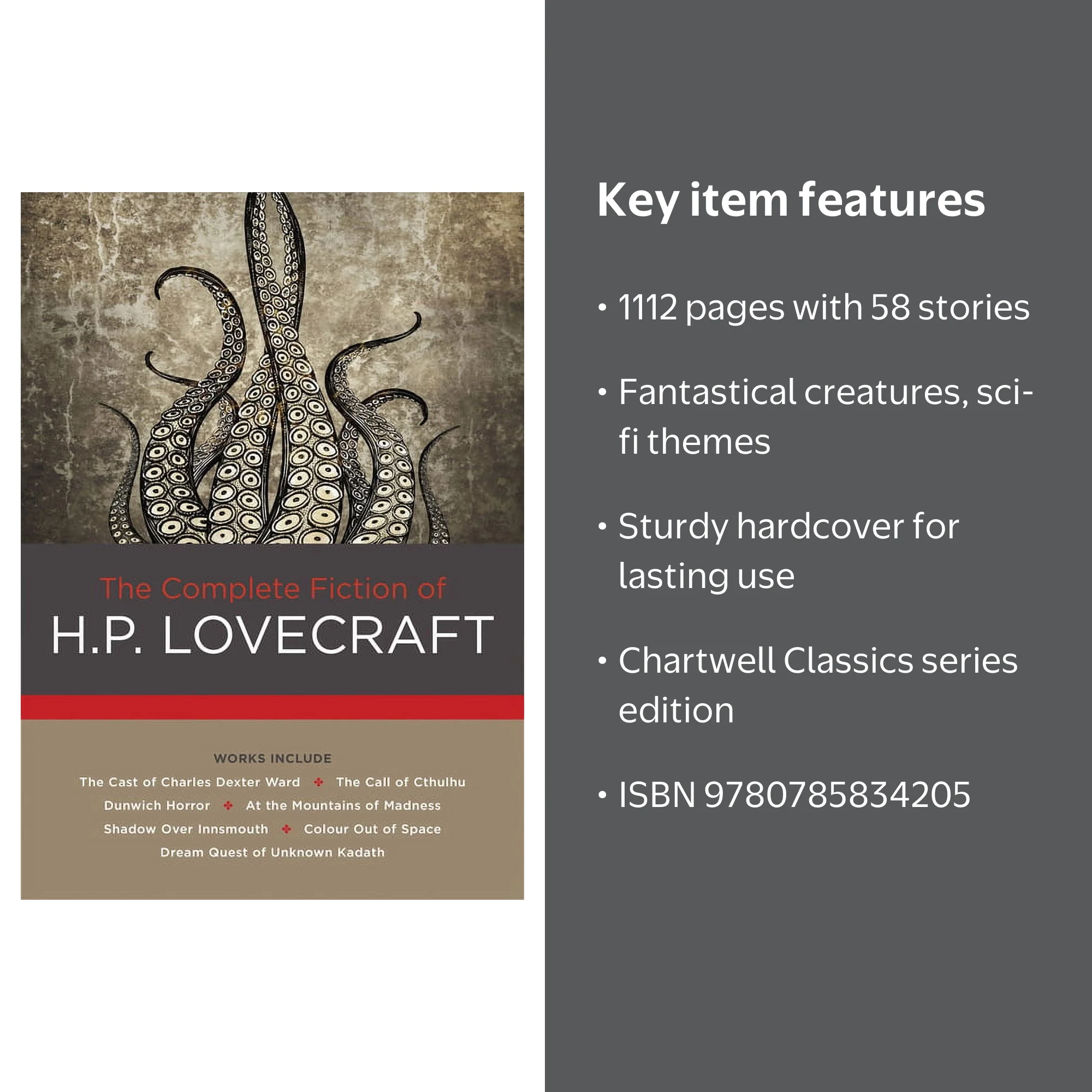 H P Lovecraft, Complete Fiction Hardcover, ISBN 9780785834205