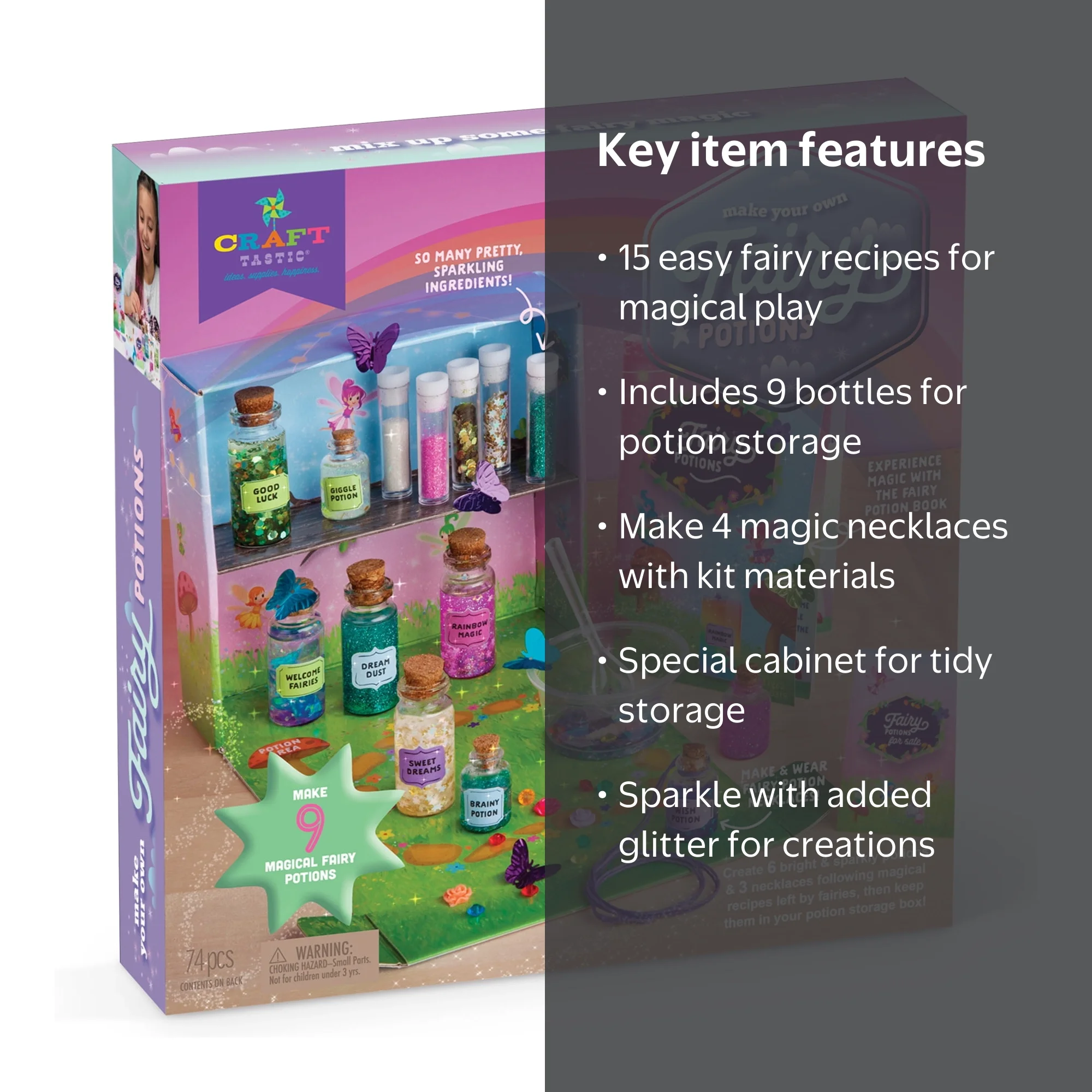 Craft Tastic Fairy Potion Kit, DIY Magic Potions, Glitter