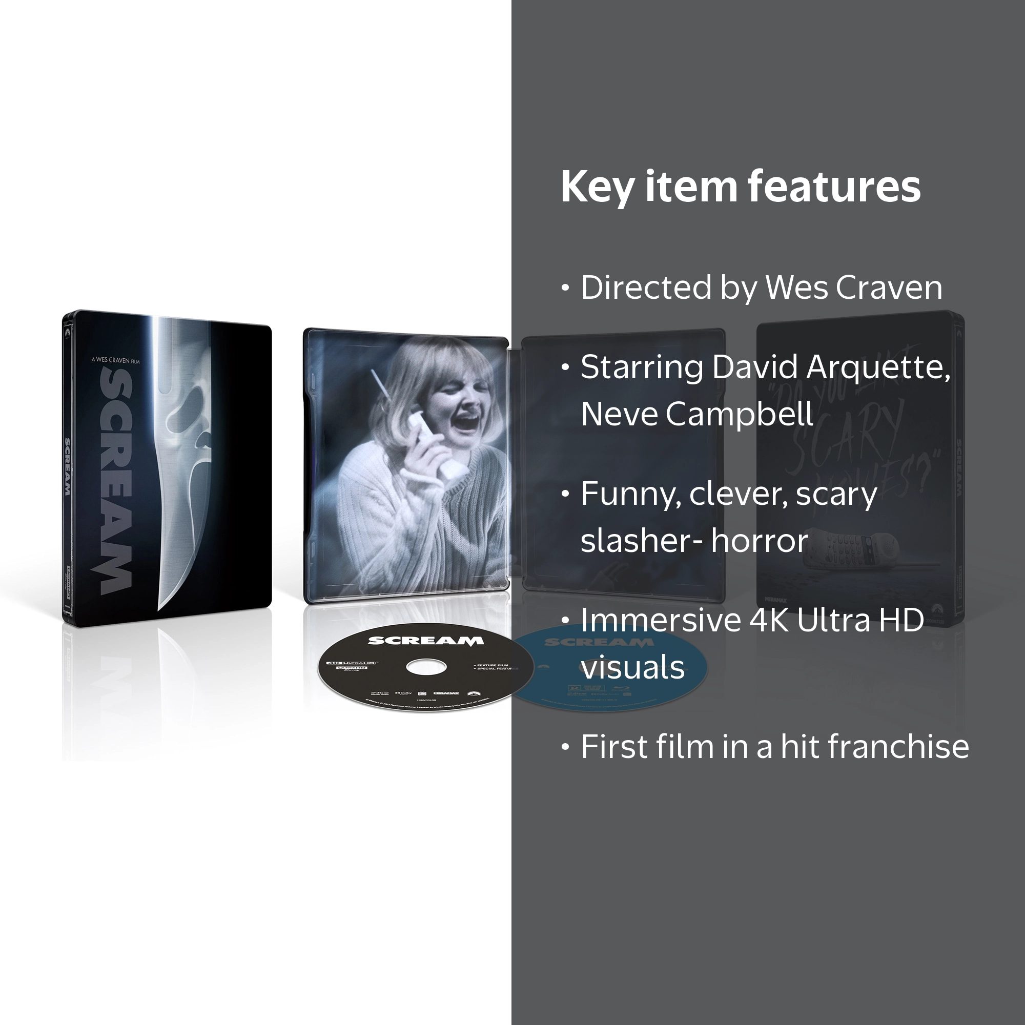 Paramount, Scream (Steelbook), 4K Ultra HD, Horror - Walmart.com