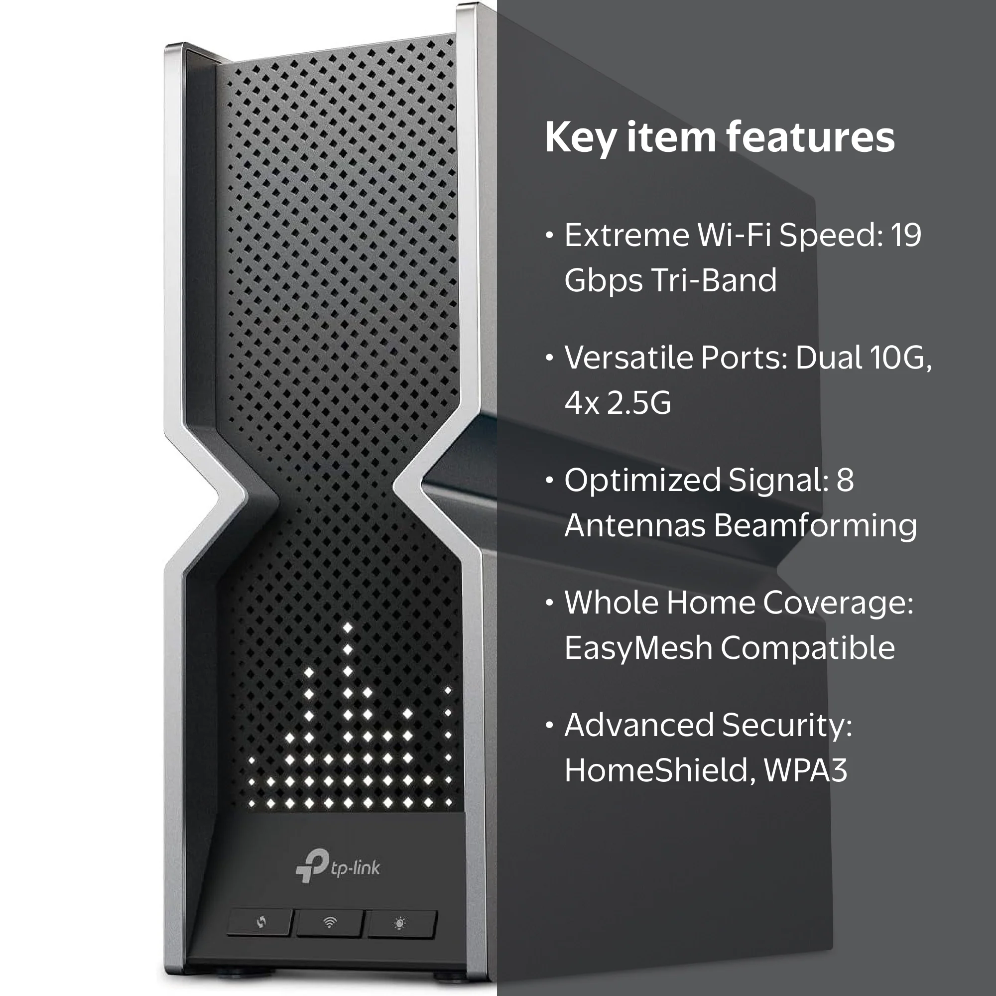 TP-Link Tri-Band BE19000 WiFi 7 Router (Archer BE800) | 12-Stream