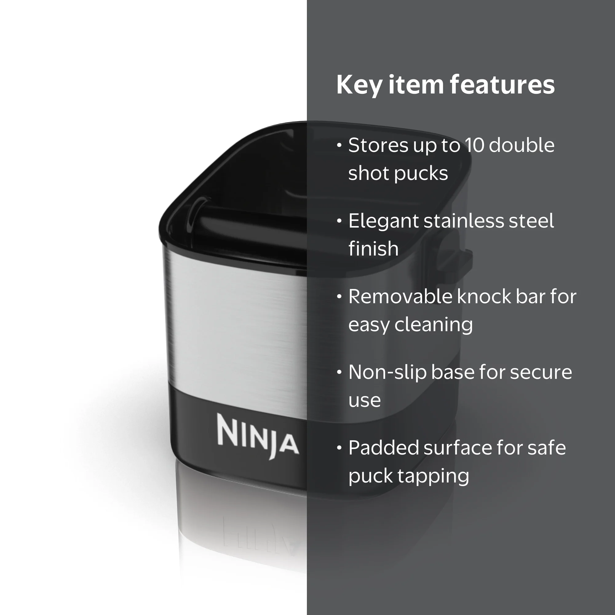 Ninja, Coffee Accessory, XSKKNOCKBOX, Compact, Insulated Plastic