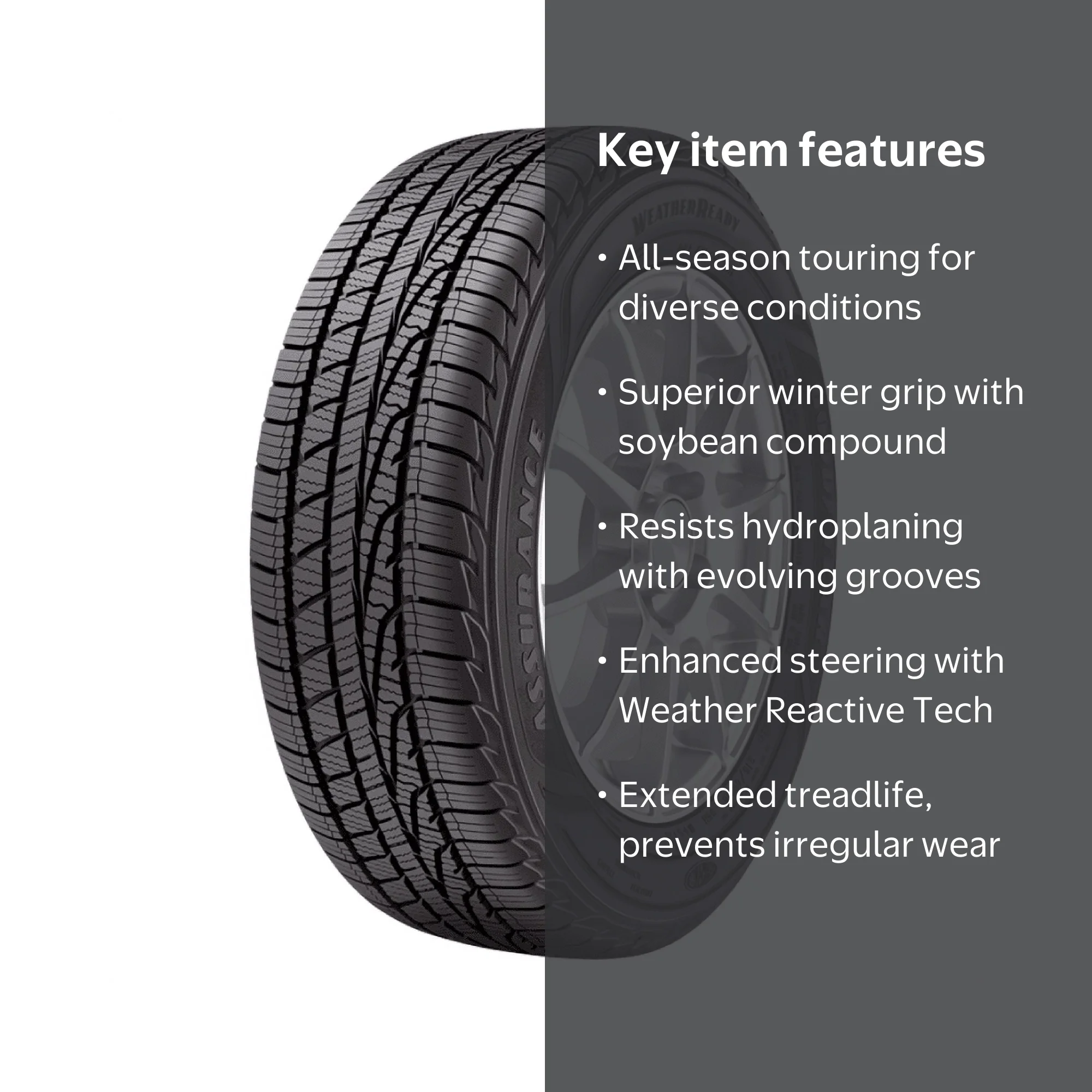 Goodyear Assurance WeatherReady All-Season Touring Tire, 225/55R18