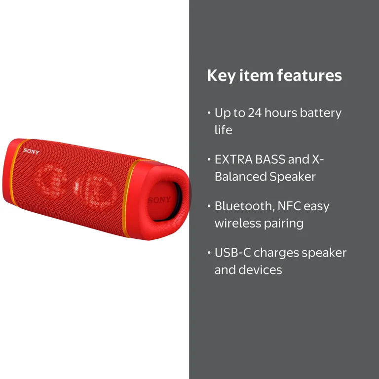Sony SRS-XB33 EXTRA BASS Wireless Waterproof Bluetooth Portable