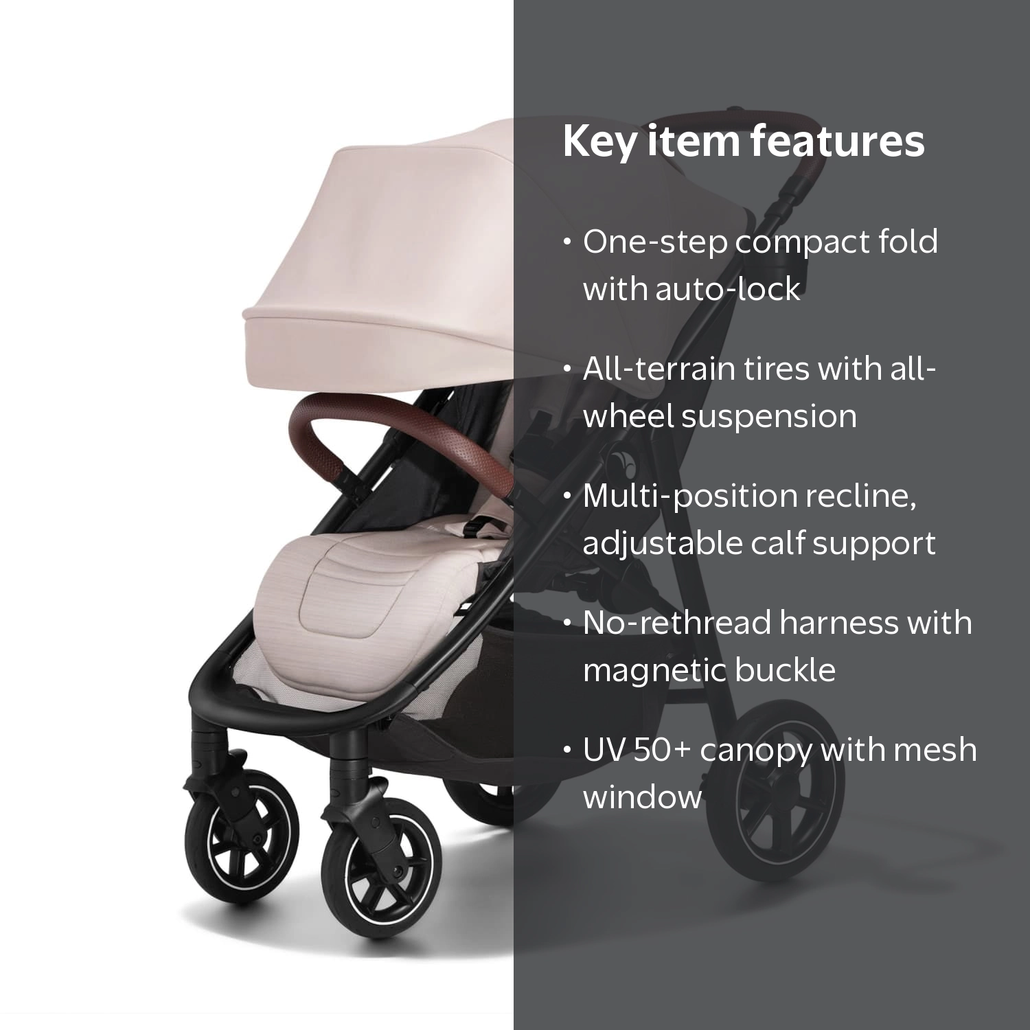 Baby Jogger City Mini Air Lightweight Stroller, Frosted Ivory